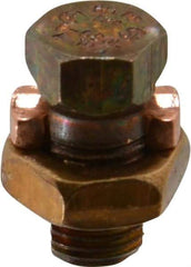 Thomas & Betts - 8 to 6 AWG, Copper Wire Compatible, Copper Alloy, Hex Split Bolt Connector - 31/32" OAL, 15/32" Head Width, 21/32" Base Width - Strong Tooling