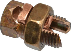 Thomas & Betts - 8 to 4 AWG, Copper Wire Compatible, Copper Alloy, Hex Split Bolt Connector - 1-1/16" OAL, 17/32" Head Width, 23/32" Base Width - Strong Tooling