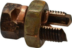 Thomas & Betts - 6 to 2 AWG, Copper Wire Compatible, Copper Alloy, Hex Split Bolt Connector - 1-1/4" OAL, 19/32" Head Width, 25/32" Base Width - Strong Tooling