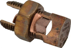 Thomas & Betts - 14 to 1/0 AWG, Copper Wire Compatible, Copper Alloy, Hex Split Bolt Connector - 1-19/32" OAL, 3/4" Head Width, 15/16" Base Width - Strong Tooling