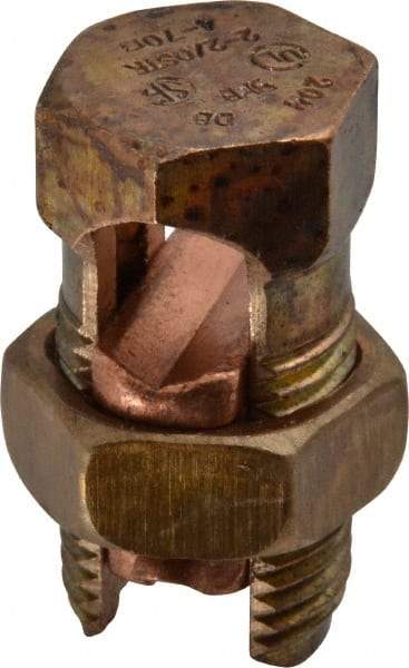 Thomas & Betts - 14 to 2/0 AWG, Copper Wire Compatible, Copper Alloy, Hex Split Bolt Connector - 1-13/16" OAL, 7/8" Head Width, 1-1/16" Base Width - Strong Tooling