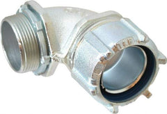 Thomas & Betts - 1-1/2" Trade, Malleable Iron Threaded Angled Liquidtight Conduit Connector - Noninsulated - Strong Tooling