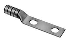 Thomas & Betts - 500 kcmil Wire Noninsulated Compression Connection Rectangle Ring Terminal - 1/2" Stud, 6" OAL x 1.61" Wide, Tin Plated Copper Contact - Strong Tooling