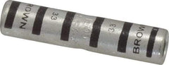 Thomas & Betts - 2 AWG Compatible, Noninsulated, Crimp-On Butt Splice Terminal - 2 Wire Entries, Copper Contacts, Tin Contact Plating, 1.88" OAL, Brown - Strong Tooling