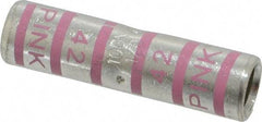 Thomas & Betts - 1/0 AWG Compatible, Noninsulated, Crimp-On Butt Splice Terminal - 2 Wire Entries, Copper Contacts, Tin Contact Plating, 2" OAL, Pink - Strong Tooling