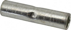 Thomas & Betts - 300mm Wire Size Compatible, Noninsulated, Crimp-On Butt Splice Terminal - 2 Wire Entries, Copper Contacts, Tin Contact Plating, 3-1/2" OAL, White - Strong Tooling