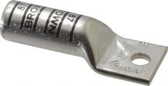 Thomas & Betts - 500 kcmil Wire Noninsulated Compression Connection Square Ring Terminal - 1/2" Stud, 4-1/4" OAL x 1.61" Wide, Tin Plated Copper Contact - Strong Tooling