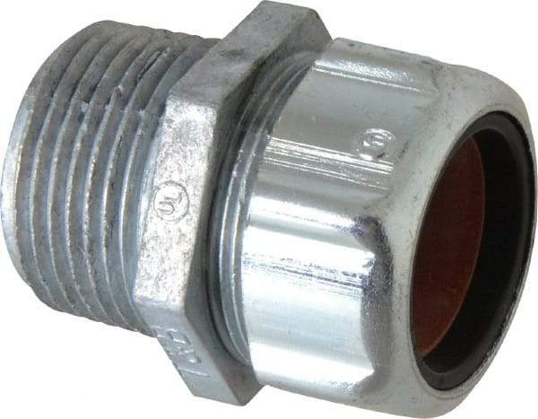 Thomas & Betts - 7/8 to 0.985" Cable Capacity, Liquidtight, Straight Strain Relief Cord Grip - 1 NPT Thread, 1-7/8" Long, Zinc - Strong Tooling