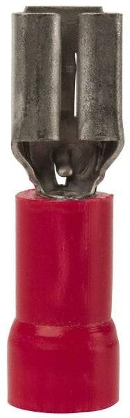 Thomas & Betts - 22 to 18 AWG, Vinyl, Fully Insulated, Female Wire Disconnect - 3/16 Inch Wide Tab, Red, CSA Certified, RoHS Compliant, UL 94 V-0, UL File E66716, UL Listed - Strong Tooling