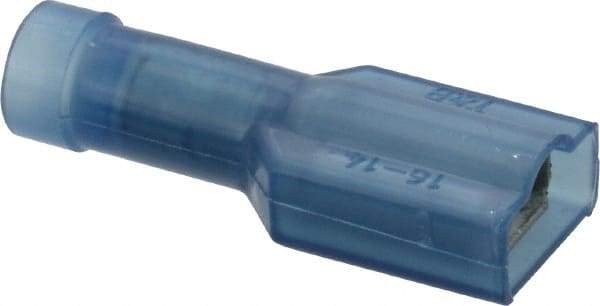 Thomas & Betts - 16 to 14 AWG, Nylon, Fully Insulated, Female Wire Disconnect - 1/4 Inch Wide Tab, Blue, CSA Certified, RoHS Compliant, UL 94 V-2, UL File E66716, UL Listed - Strong Tooling