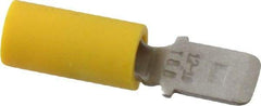 Thomas & Betts - 12 to 10 AWG, Vinyl, Fully Insulated, Male Wire Disconnect - 1/4 Inch Wide Tab, Yellow, CSA Certified, RoHS Compliant, UL 94 V-0, UL File E66716, UL Listed - Strong Tooling