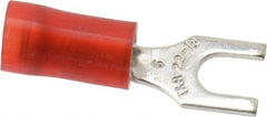 Thomas & Betts - #6 Stud, 22 to 16 AWG Compatible, Partially Insulated, Crimp Connection, Standard Fork Terminal - Strong Tooling