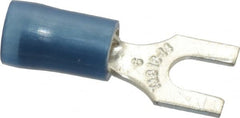 Thomas & Betts - #6 Stud, 18 to 14 AWG Compatible, Partially Insulated, Crimp Connection, Standard Fork Terminal - Strong Tooling