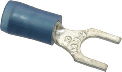 Thomas & Betts - #10 Stud, 18 to 14 AWG Compatible, Partially Insulated, Crimp Connection, Standard Fork Terminal - Strong Tooling