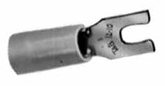 Thomas & Betts - #8 Stud, 22 to 16 AWG Compatible, Partially Insulated, Crimp Connection, Locking Fork Terminal - Strong Tooling