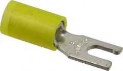 Thomas & Betts - #6 Stud, 12 to 10 AWG Compatible, Partially Insulated, Crimp Connection, Locking Fork Terminal - Strong Tooling