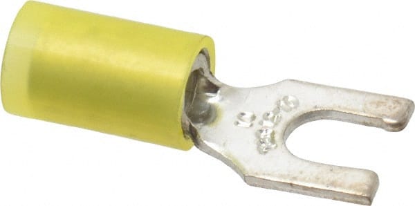 Thomas & Betts - #10 Stud, 12 to 10 AWG Compatible, Partially Insulated, Crimp Connection, Locking Fork Terminal - Strong Tooling