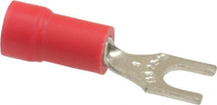 Thomas & Betts - #6 Stud, 22 to 16 AWG Compatible, Partially Insulated, Crimp Connection, Standard Fork Terminal - Strong Tooling