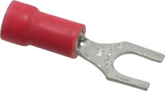 Thomas & Betts - #10 Stud, 22 to 16 AWG Compatible, Partially Insulated, Crimp Connection, Standard Fork Terminal - Strong Tooling