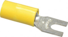 Thomas & Betts - #6 Stud, 12 to 10 AWG Compatible, Partially Insulated, Crimp Connection, Standard Fork Terminal - Strong Tooling