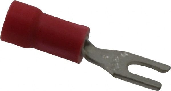 Thomas & Betts - #6 Stud, 22 to 16 AWG Compatible, Partially Insulated, Crimp Connection, Locking Fork Terminal - Strong Tooling