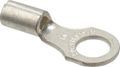 Thomas & Betts - 18-14 AWG Noninsulated Crimp Connection D Shaped Ring Terminal - #10 Stud, 3/4" OAL x 0.31" Wide, Tin Plated Copper Contact - Strong Tooling