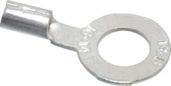 Thomas & Betts - 18-14 AWG Noninsulated Crimp Connection D Shaped Ring Terminal - 1/4" Stud, 0.93" OAL x 1/2" Wide, Tin Plated Copper Contact - Strong Tooling