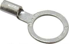 Thomas & Betts - 18-14 AWG Noninsulated Crimp Connection D Shaped Ring Terminal - 3/8" Stud, 0.96" OAL x 0.54" Wide, Tin Plated Copper Contact - Strong Tooling