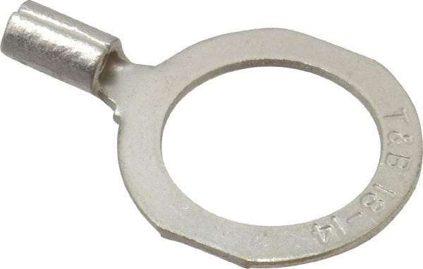 Thomas & Betts - 18-14 AWG Noninsulated Crimp Connection D Shaped Ring Terminal - 1/2" Stud, 1.06" OAL x 0.72" Wide, Tin Plated Copper Contact - Strong Tooling