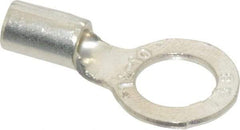 Thomas & Betts - 12-10 AWG Noninsulated Crimp Connection D Shaped Ring Terminal - 5/16" Stud, 0.98" OAL x 1/2" Wide, Tin Plated Copper Contact - Strong Tooling