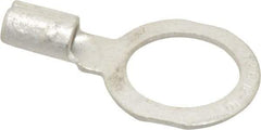 Thomas & Betts - 12-10 AWG Noninsulated Crimp Connection D Shaped Ring Terminal - 1/2" Stud, 1.21" OAL x 0.72" Wide, Tin Plated Copper Contact - Strong Tooling