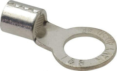 Thomas & Betts - 4 AWG Noninsulated Crimp Connection Circular Ring Terminal - 1/2" Stud, 1.52" OAL x 0.82" Wide, Tin Plated Copper Contact - Strong Tooling