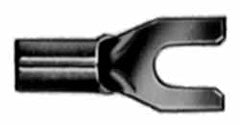 Thomas & Betts - 1/4" Stud, 18 to 14 AWG Compatible, Noninsulated, Crimp Connection, Standard Fork Terminal - Strong Tooling