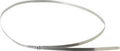 Thomas & Betts - 35" Long Natural (Color) Stainless Steel Standard Cable Tie - 200 Lb Tensile Strength, 0.38mm Thick, 254mm Max Bundle Diam - Strong Tooling