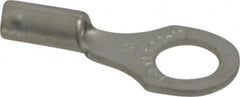 Thomas & Betts - 22-16 AWG Noninsulated Crimp Connection D Shaped Ring Terminal - #10 Stud, 3/4" OAL x 0.31" Wide, Tin Plated Copper Contact - Strong Tooling