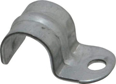 Thomas & Betts - 1/2" Pipe, Steel, Zinc Plated" Pipe or Conduit Strap - 1 Mounting Hole - Strong Tooling