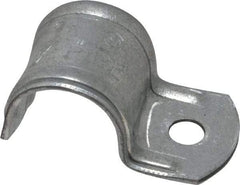 Thomas & Betts - 1/2" Pipe, Steel, Zinc Plated" Pipe or Conduit Strap - 1 Mounting Hole - Strong Tooling