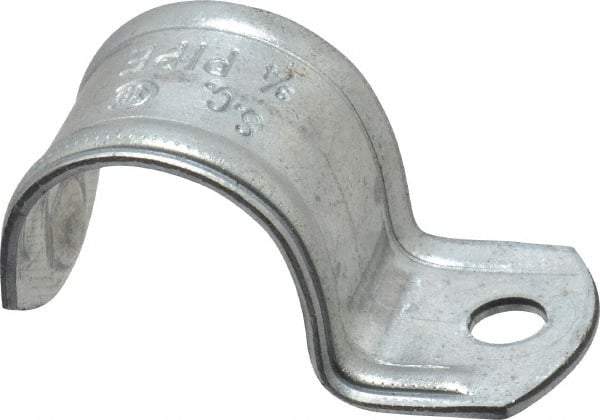 Thomas & Betts - 3/4" Pipe, Steel, Zinc Plated" Pipe or Conduit Strap - 1 Mounting Hole - Strong Tooling