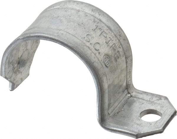 Thomas & Betts - 1" Pipe, Steel, Zinc Plated" Pipe or Conduit Strap - 1 Mounting Hole - Strong Tooling