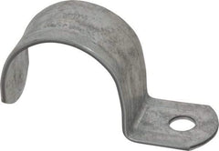 Thomas & Betts - 1-1/2" Pipe, Steel, Zinc Plated" Pipe or Conduit Strap - 1 Mounting Hole - Strong Tooling