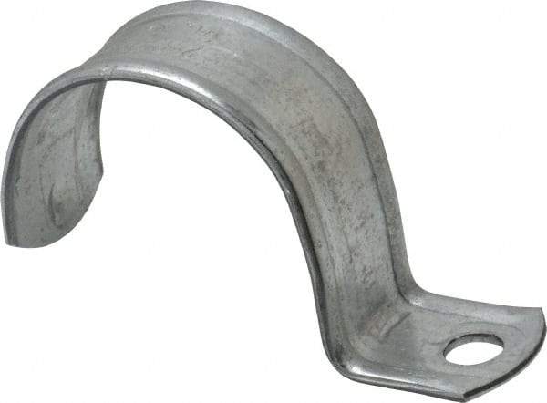 Thomas & Betts - 2" Pipe, Steel, Zinc Plated" Pipe or Conduit Strap - 1 Mounting Hole - Strong Tooling