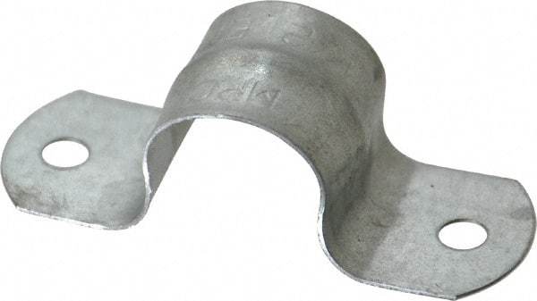 Thomas & Betts - 1/2 Pipe, Steel, Zinc Plated Pipe or Conduit Strap - 2 Mounting Holes - Strong Tooling