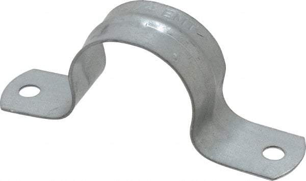 Thomas & Betts - 1-1/4 Pipe, Steel, Zinc Plated Pipe or Conduit Strap - 2 Mounting Holes - Strong Tooling