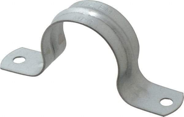 Thomas & Betts - 1-1/2 Pipe, Steel, Zinc Plated Pipe or Conduit Strap - 2 Mounting Holes - Strong Tooling