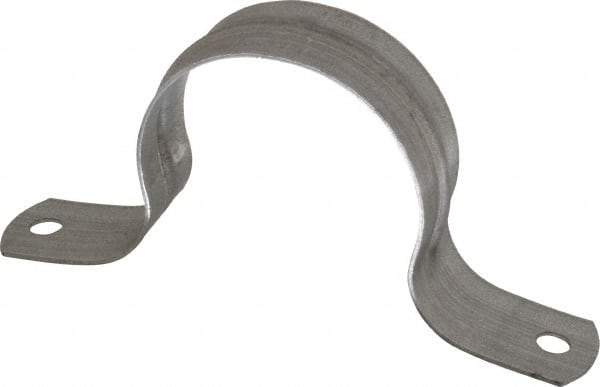 Thomas & Betts - 2 Pipe, Steel, Zinc Plated Pipe or Conduit Strap - 2 Mounting Holes - Strong Tooling