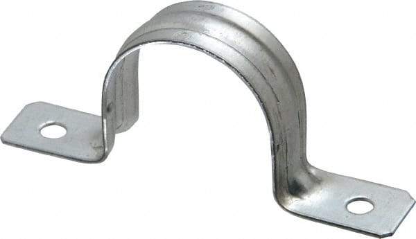 Thomas & Betts - 1-1/4 Pipe, Steel, Zinc Plated Pipe or Conduit Strap - 2 Mounting Holes - Strong Tooling