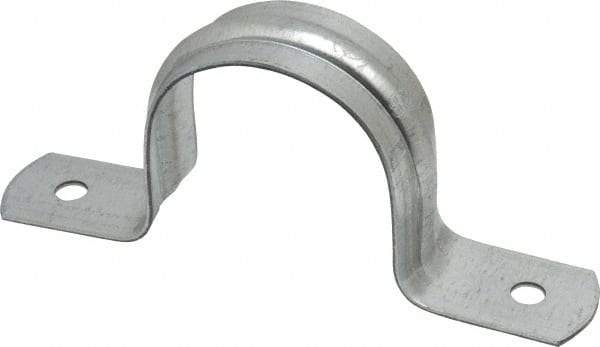 Thomas & Betts - 1-1/2 Pipe, Steel, Zinc Plated Pipe or Conduit Strap - 2 Mounting Holes - Strong Tooling