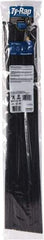 Thomas & Betts - 30" Long Black Nylon Standard Cable Tie - 120 Lb Tensile Strength, 1.52mm Thick, 228.6mm Max Bundle Diam - Strong Tooling