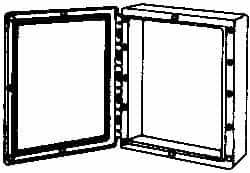 Thomas & Betts - Thermoplastic Standard Enclosure Hinge Flat Cover - NEMA 1, 2, 3, 4, 12, 3S, 3SX, 3X, 4X, 24-1/2" Wide x 30-1/2" High x 11-1/2" Deep - Strong Tooling