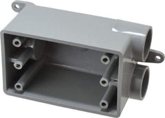 Thomas & Betts - 1 Gang, (3) 3/4" Knockouts, PVC Rectangle Junction Box - 115.3mm Overall Height x 98.4mm Overall Width x 61.5mm Overall Depth, Weather Resistant - Strong Tooling